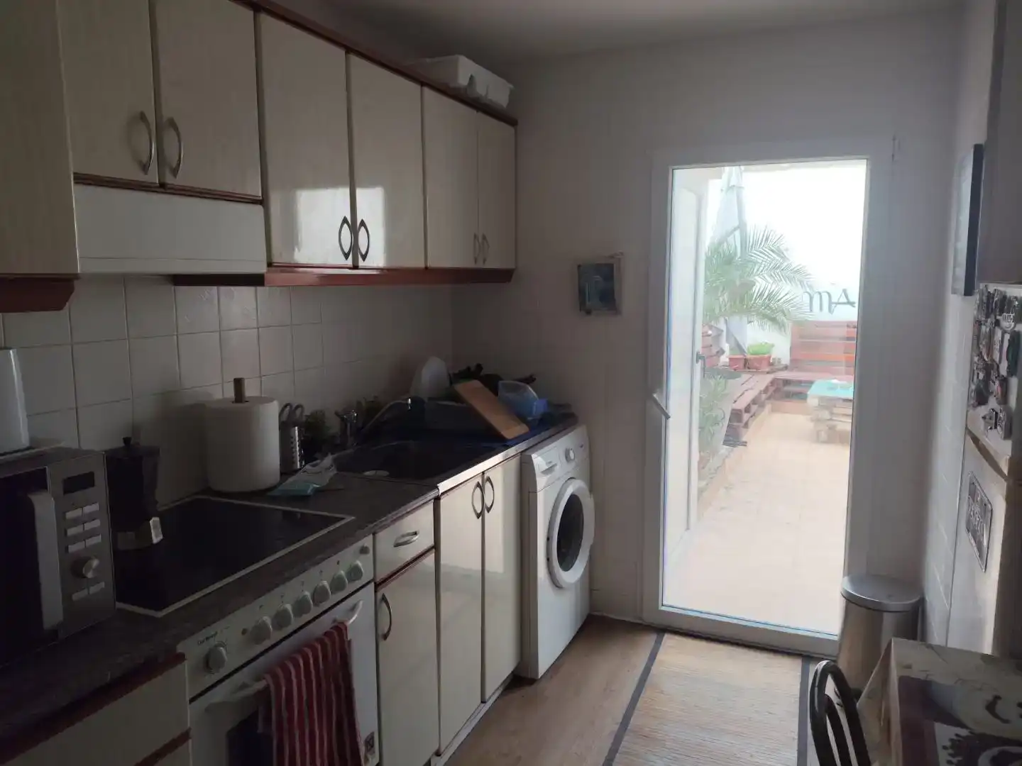 Küche von Wohnung zur Miete in Zaragoza mit Privatgarten, Abstellraum und Möbliert