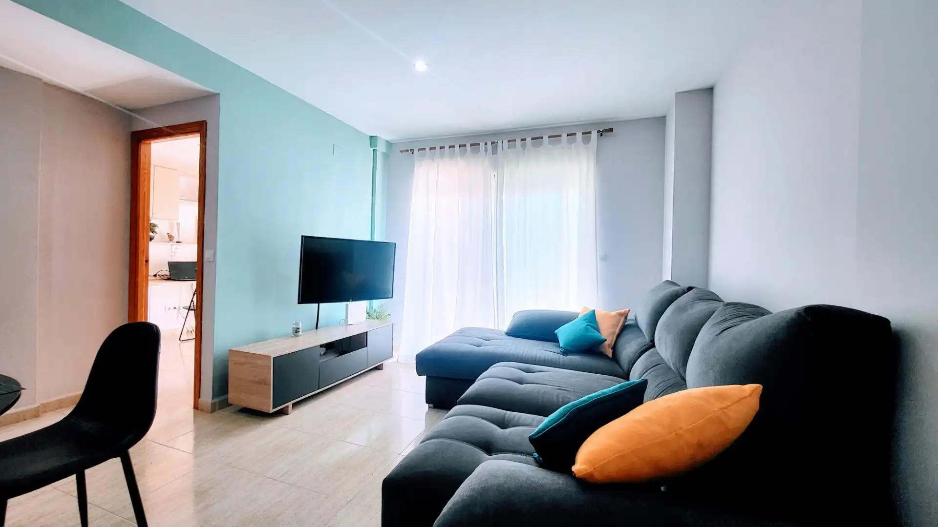 Living room of Flat for sale in Daimús  with Air Conditioner, Heating and Storage room
