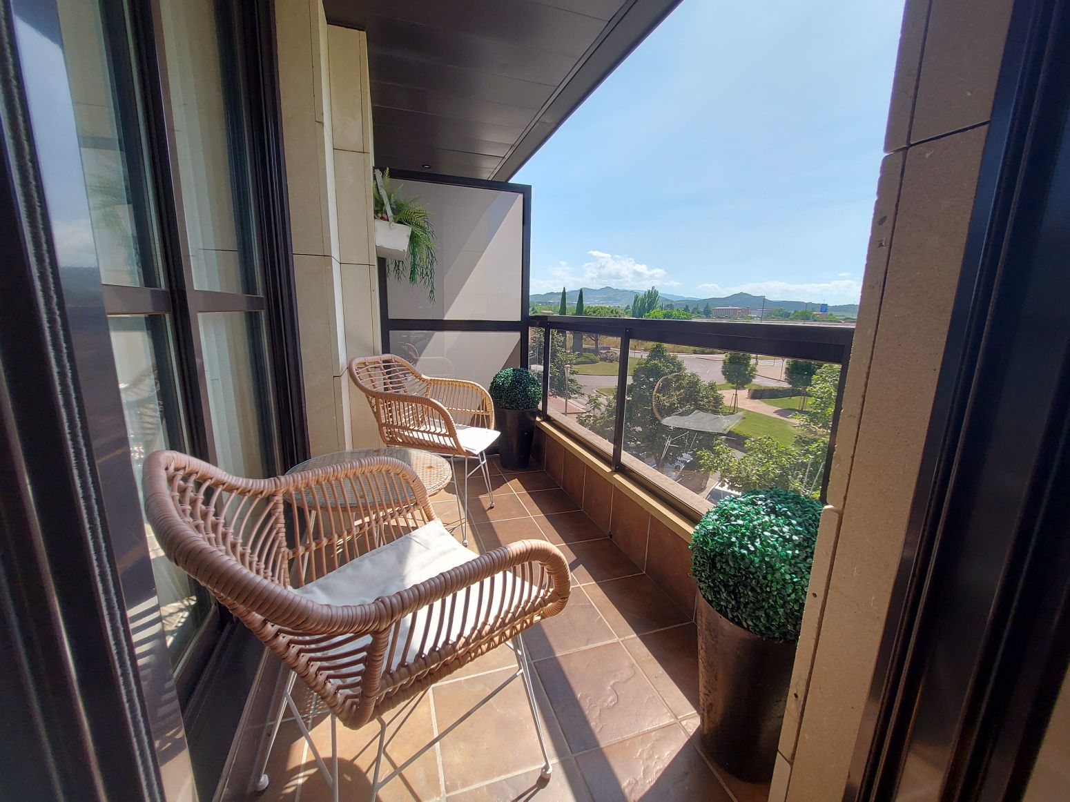 Balcony of Flat for sale in  Logroño  with Air Conditioner, Heating and Private garden