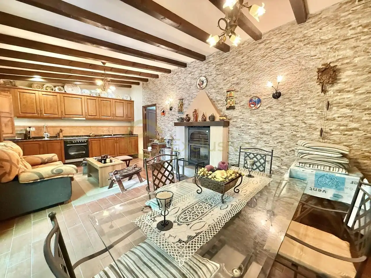 Cocina de Casa o chalet en venta en Castrillón con Calefacción, Jardín privado y Parquet