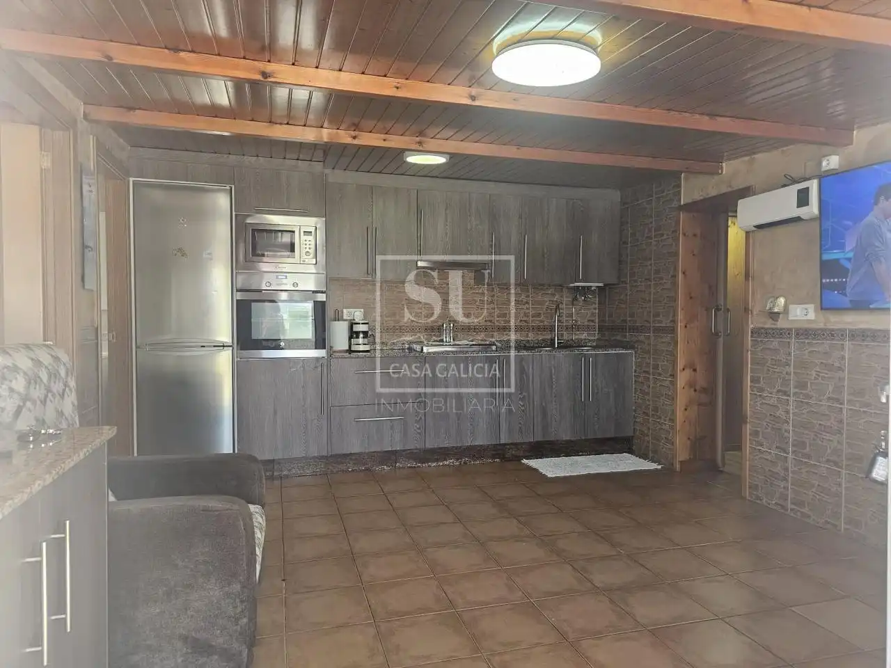 Küche von Haus oder Chalet zur Miete in Baiona mit Privatgarten, Terrasse und Möbliert