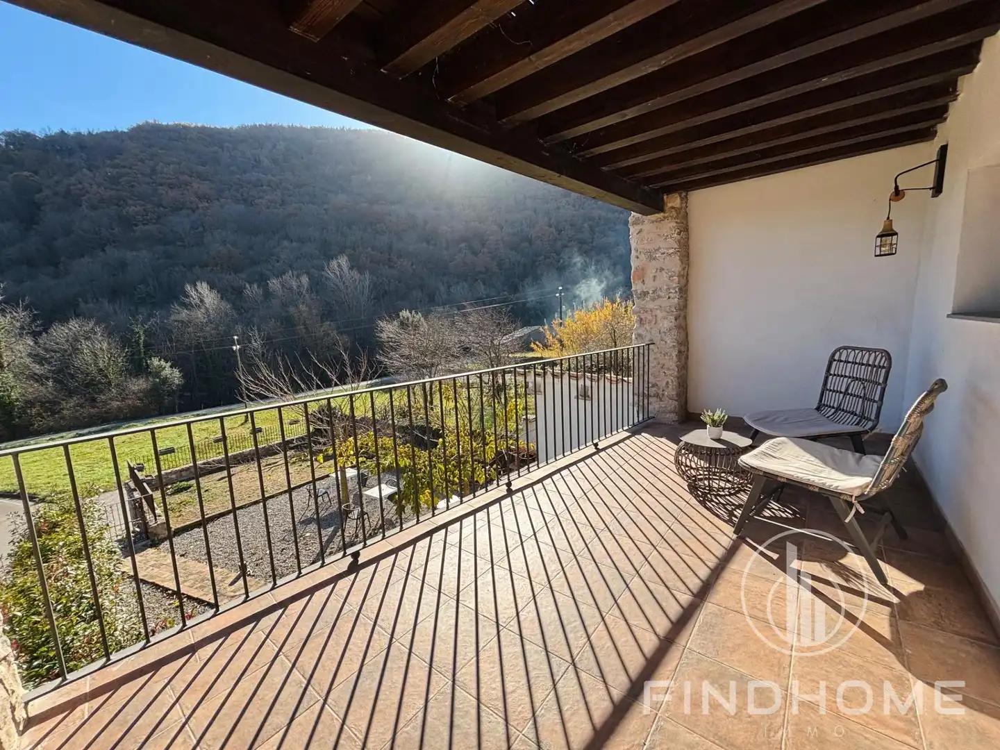 Terrace of Country homes for sale in Les Preses  with Air Conditioner, Private garden and Terrace