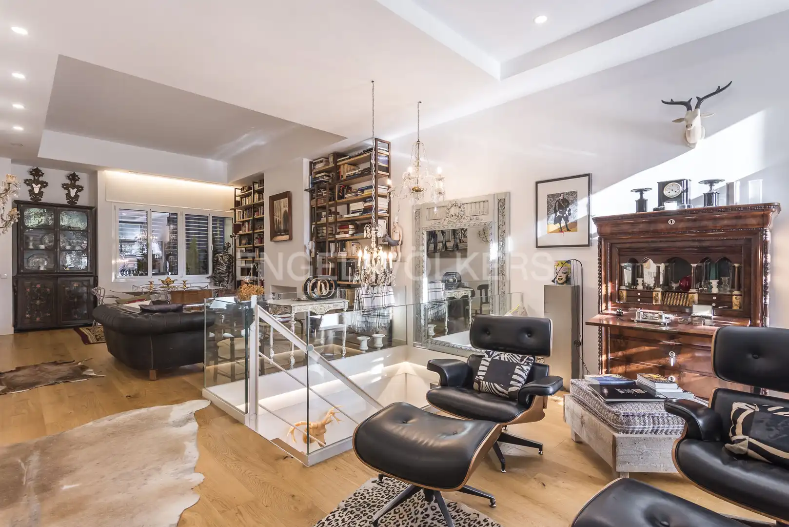 Sala d'estar de Apartament de lloguer en Madrid amb Aire condicionat, Calefacció i Parquet