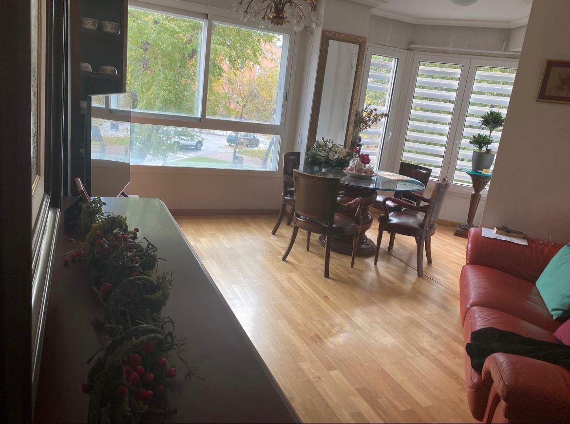 Dining room of Flat to rent in  Madrid Capital  with Air Conditioner, Heating and Private garden