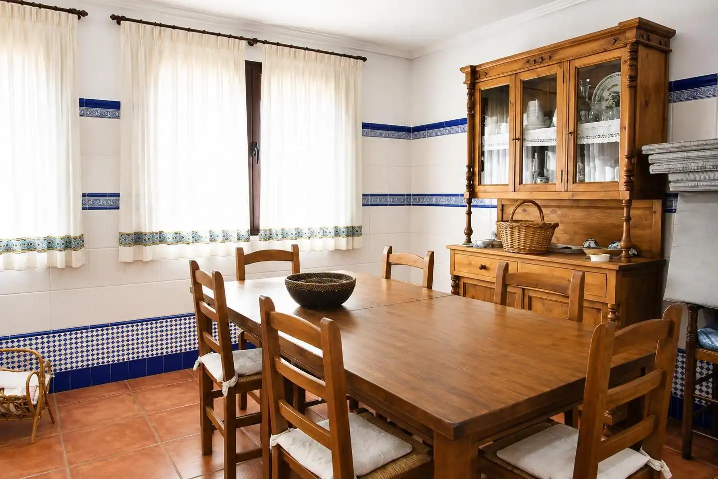 Comedor de Casa o chalet en venta en Alcazarén con Calefacción, Jardín privado y Trastero