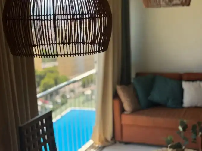Balcony of Flat for rent in Benidorm  with Air Conditioner, Heating and Parquet flooring