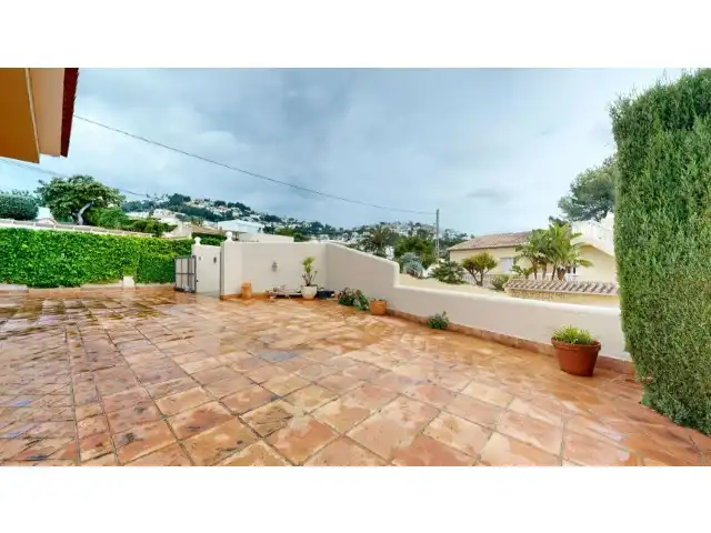 Vista exterior de Casa o chalet en venta en Moraira con Aire acondicionado, Calefacción y Jardín privado