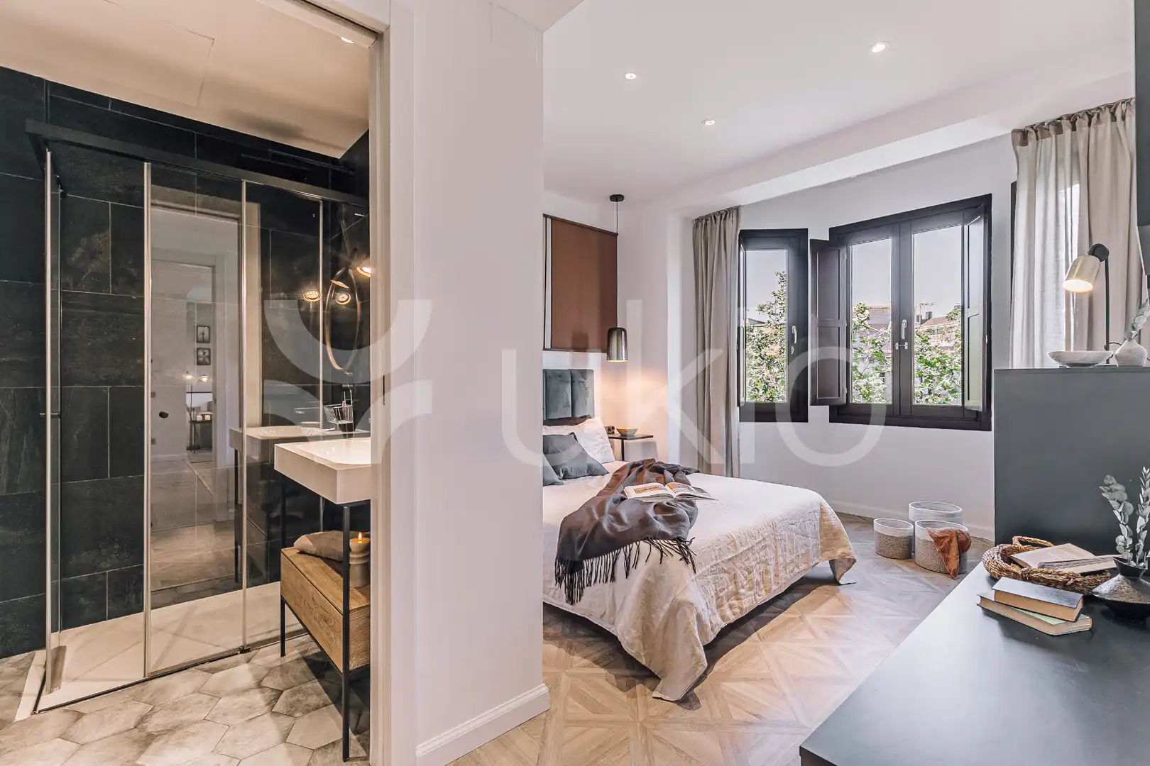 Habitación de Apartamento de alquiler en Barcelona con Aire acondicionado, Calefacción y Amueblado