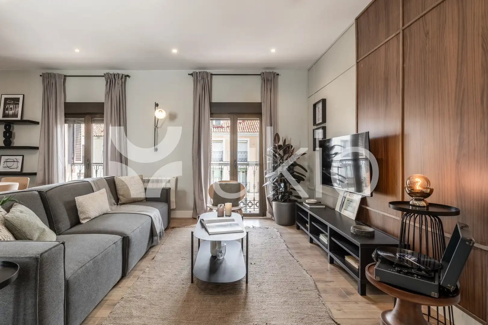 Sala de estar de Apartamento de alquiler en Madrid con Aire acondicionado, Calefacción y Amueblado