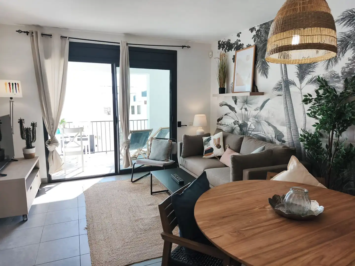 Sala d'estar de Apartament en venda en Mojácar amb Aire condicionat, Calefacció i Moblat