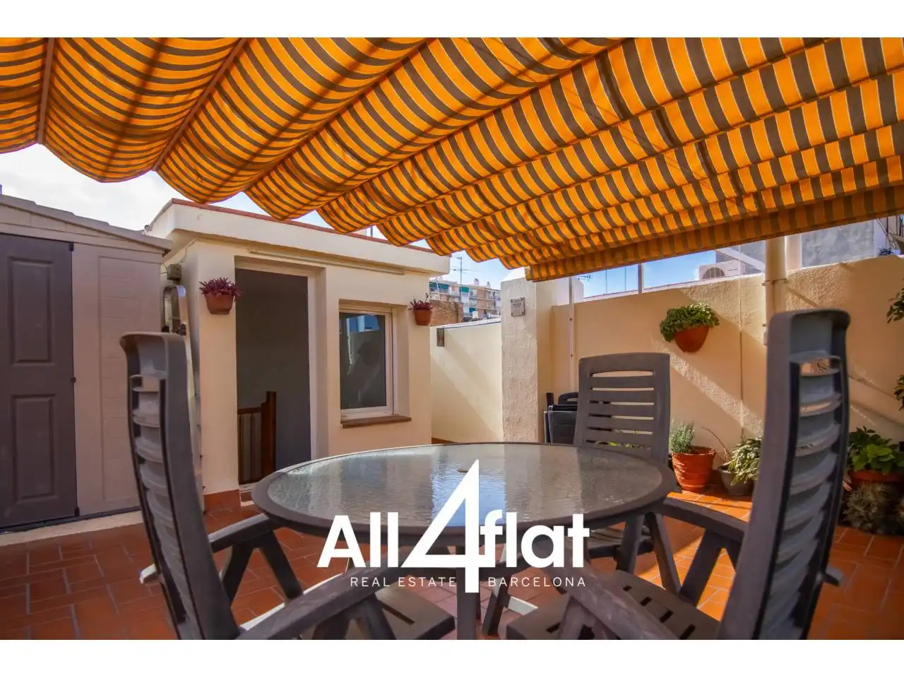 Terrace of Duplexes for rent in Barcelona  with Air Conditioner, Heating and Terrace