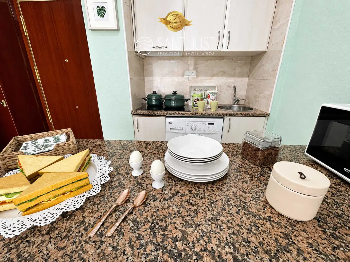 Küche von Wohnungen zum Verkauf in Vila-seca mit Terrasse, Möbliert und Waschmaschine