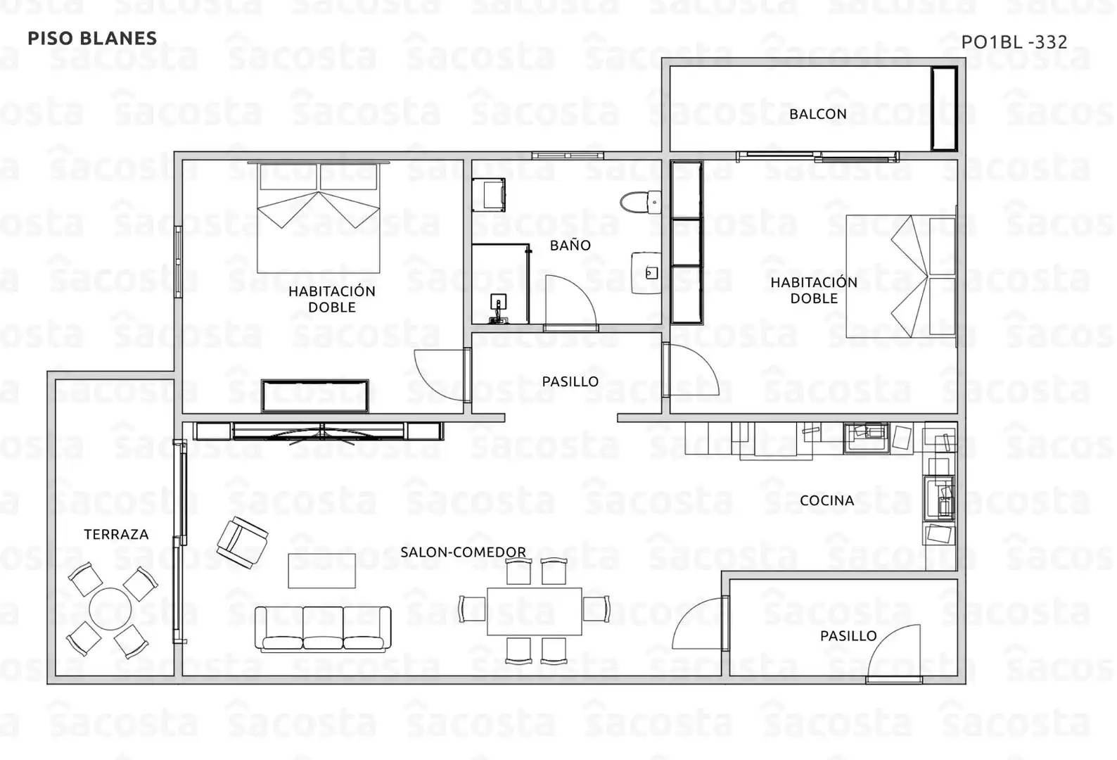 Wohnung zum Verkauf in Blanes mit Klimaanlage, Heizung und Terrasse