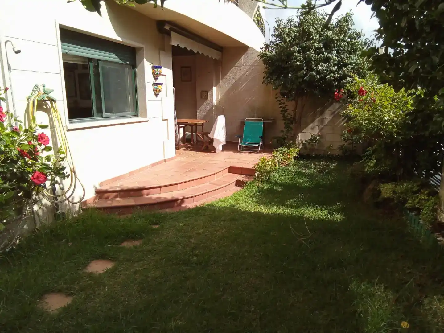 Jardín de Piso de alquiler en Nigrán con Jardín privado, Parquet y Amueblado