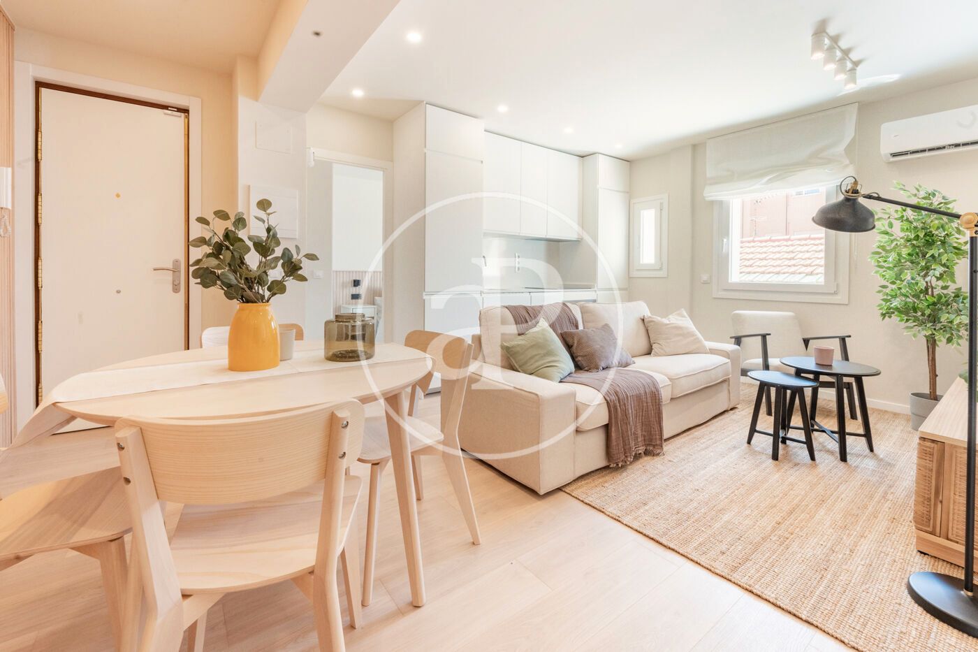 Living room of Flat to rent in  Madrid Capital  with Air Conditioner, Heating and Furnished