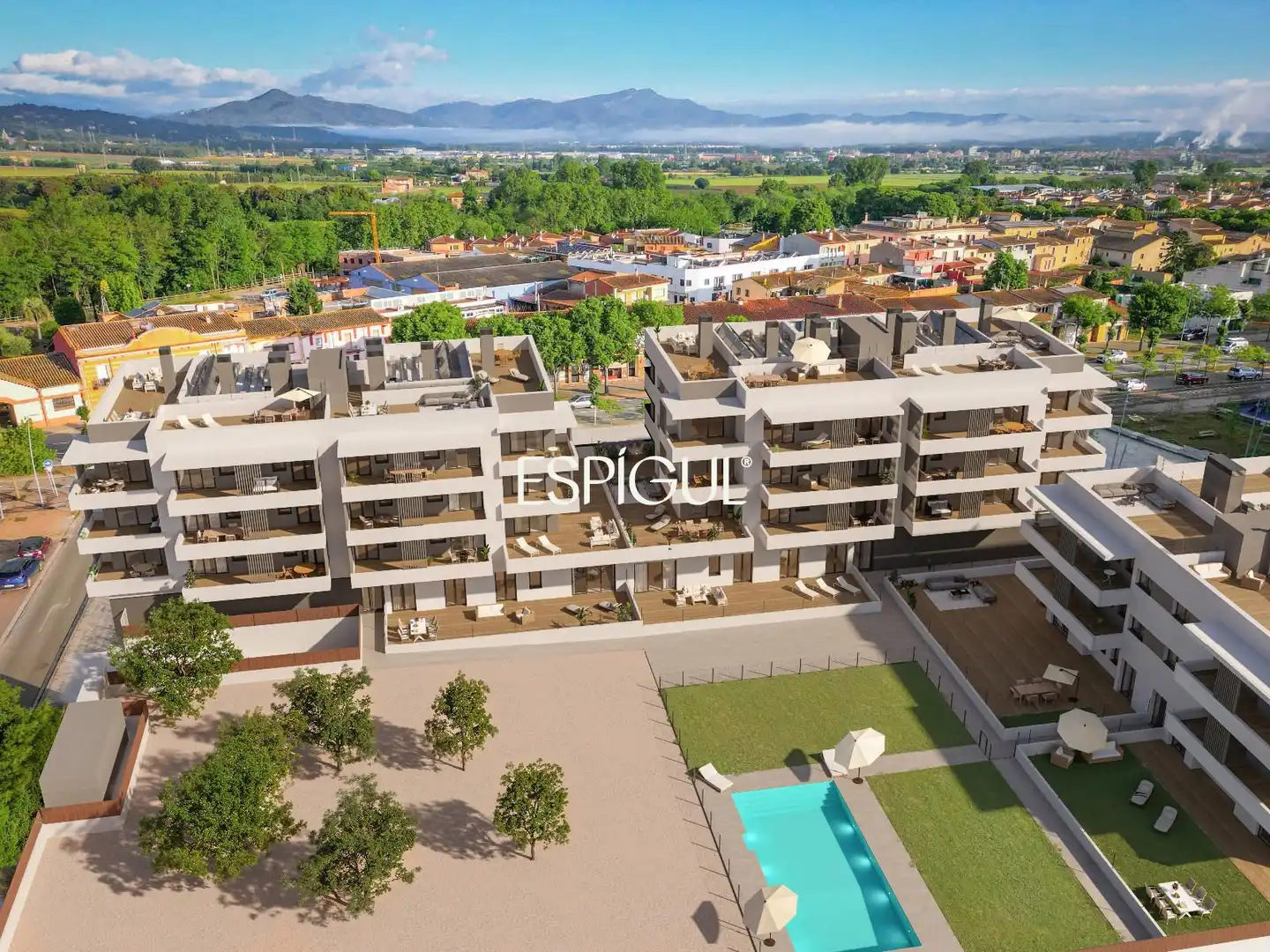 Exterior view of Flat for sale in Vilablareix  with Air Conditioner, Heating and Terrace