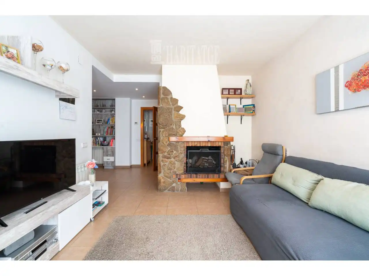 Living room of Duplex for sale in Centelles  with Heating, Parquet flooring and Terrace