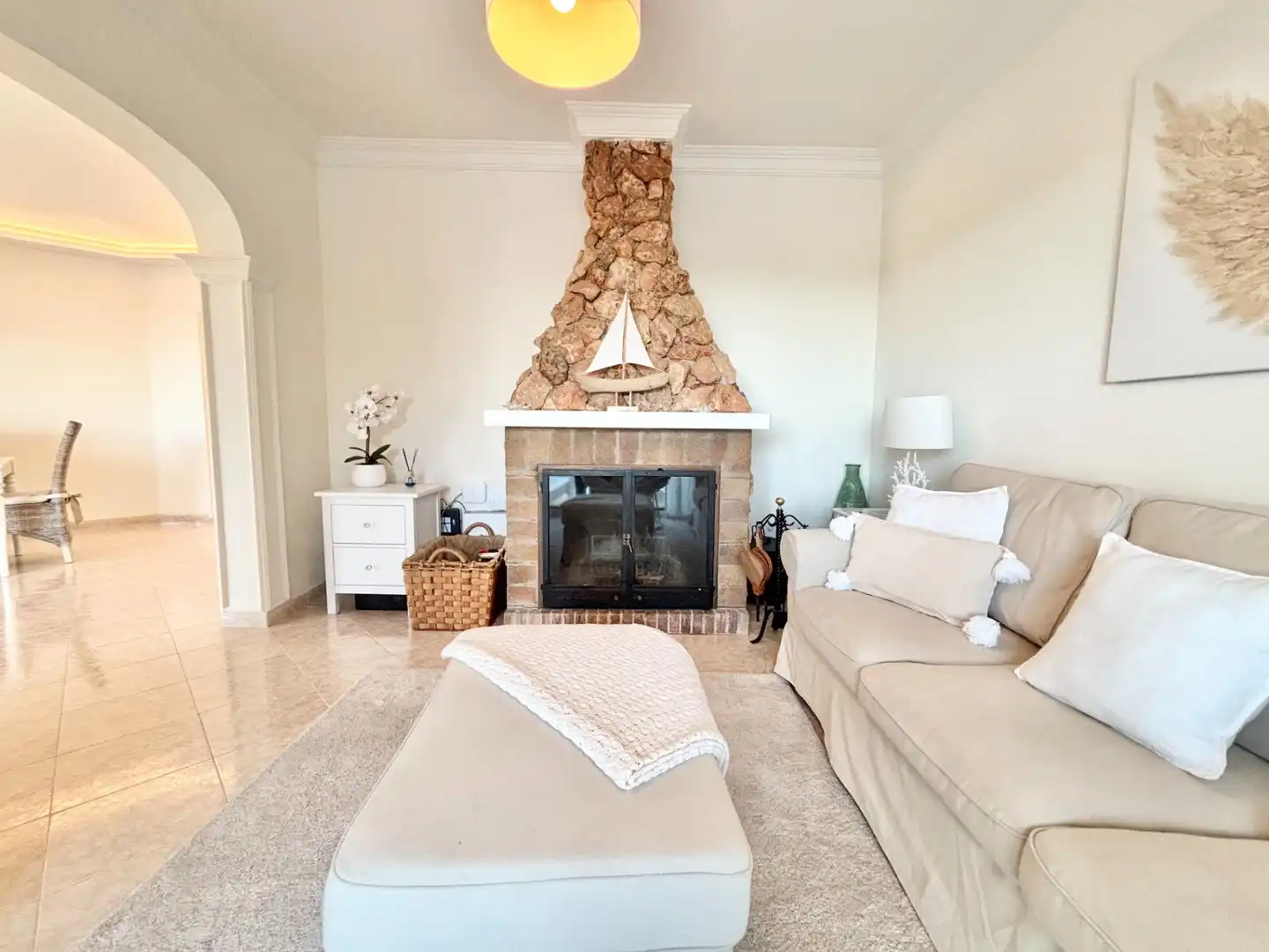 Sala d'estar de Casa o xalet en venda en Llucmajor amb Aire condicionat, Jardí privat i Terrassa