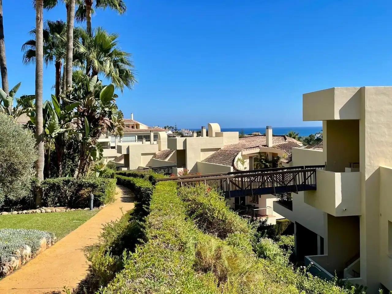 Vista exterior de Apartamento en venta en Mijas con Aire acondicionado, Terraza y Piscina