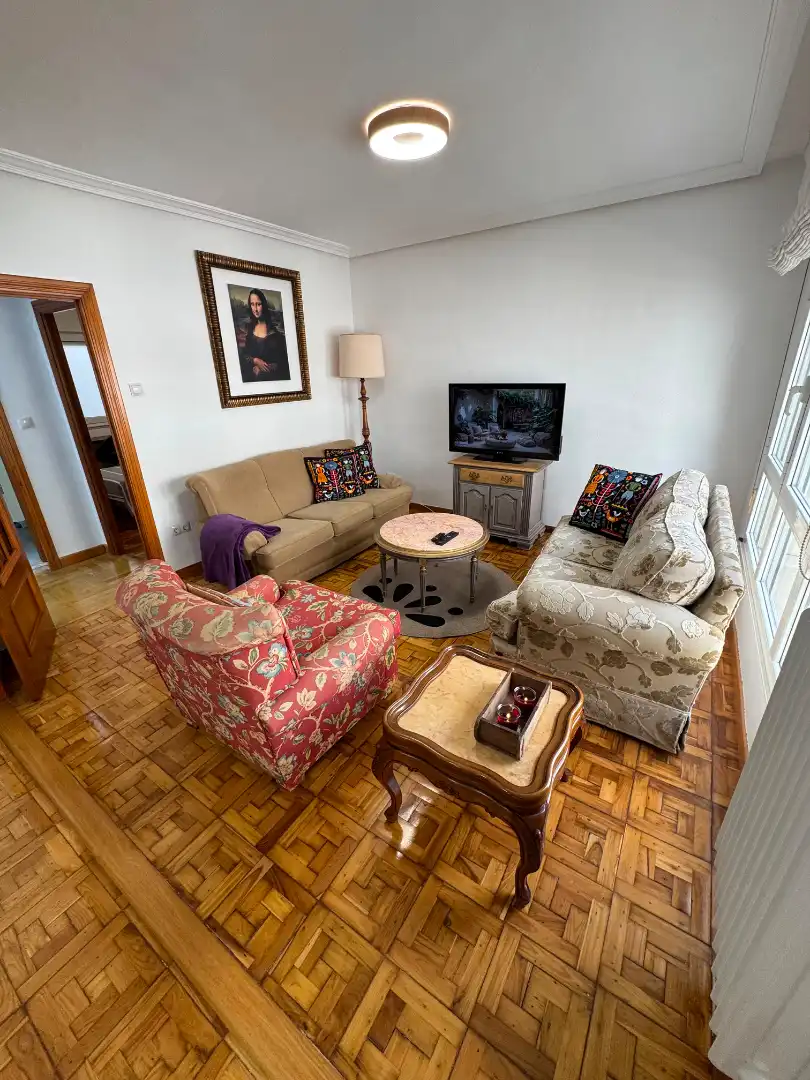 Wohnzimmer von Wohnung zur Miete in Oviedo  mit Heizung, Parkett und Möbliert