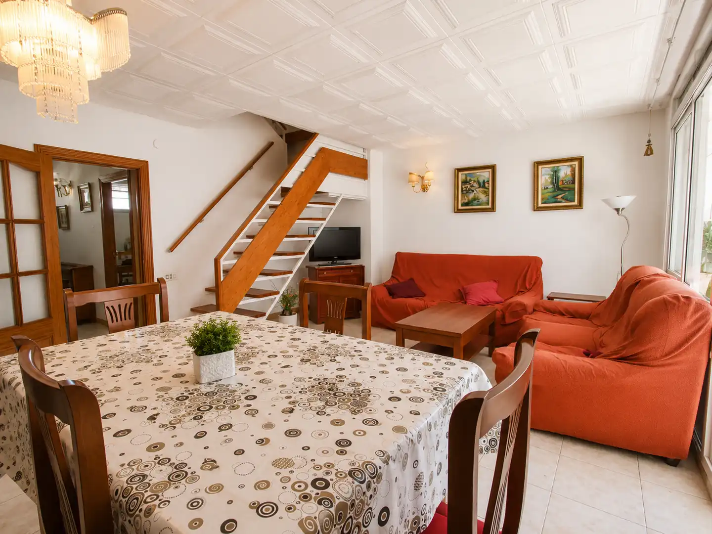 Sala de estar de Dúplex en venta en Barcelona con Calefacción, Amueblado y Horno