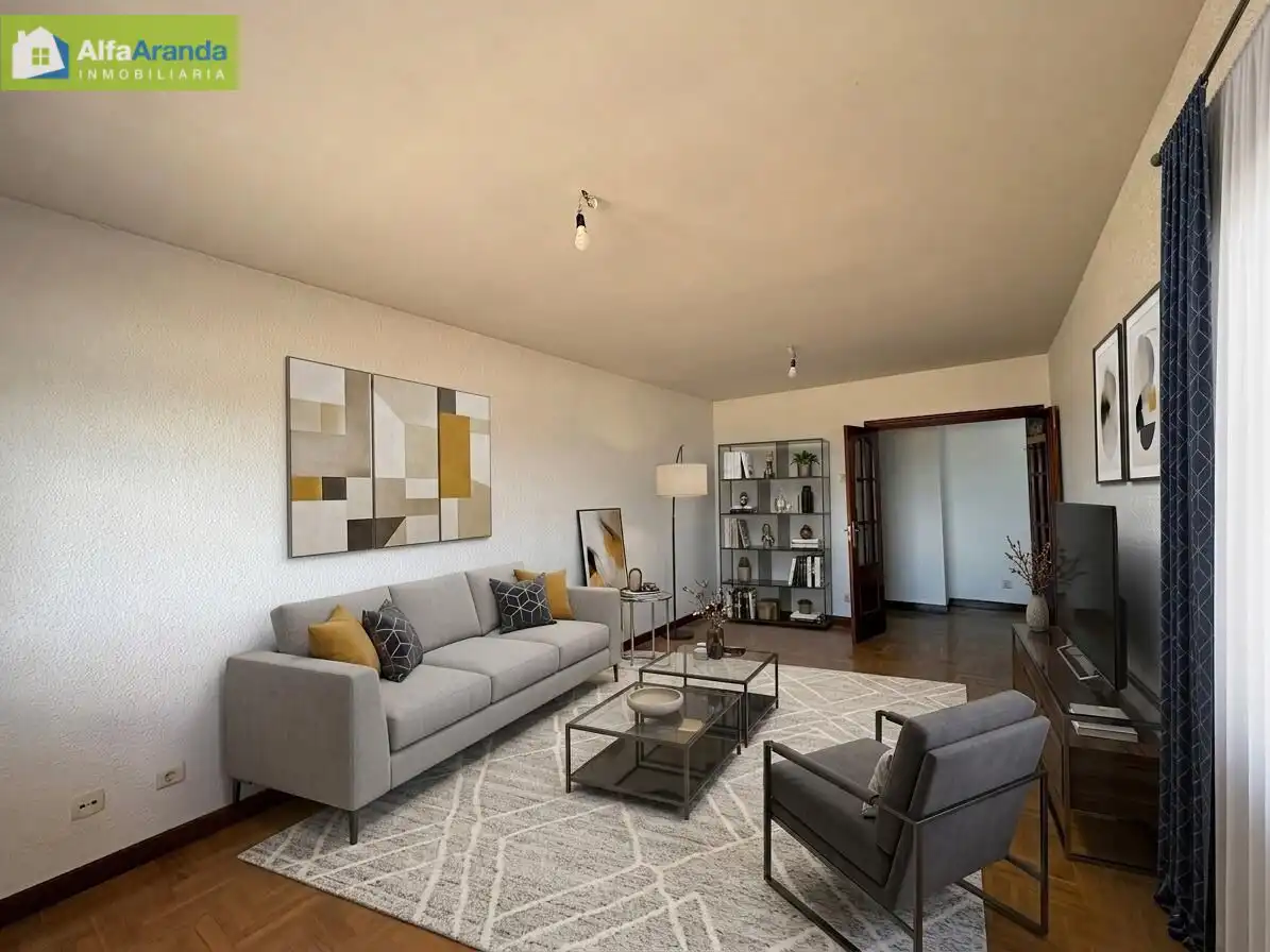 Living room of Flat for sale in Aranda de Duero  with Heating, Parquet flooring and Terrace