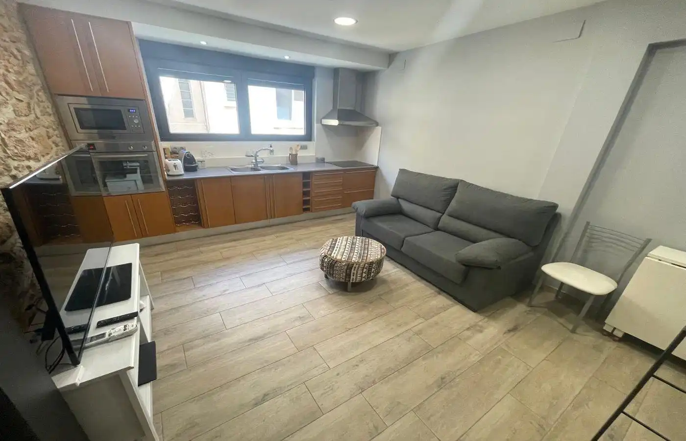 Sala d'estar de Casa o xalet en venda en La Ràpita amb Calefacció, Terrassa i Moblat
