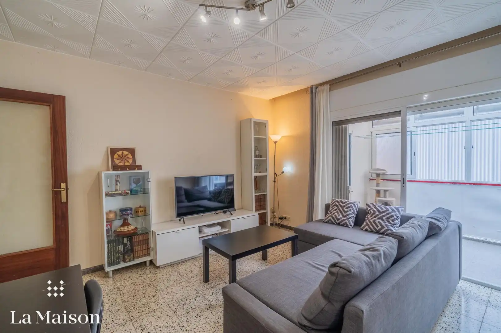 Sala de estar de Piso en venta en Mataró con Calefacción, Trastero y Amueblado