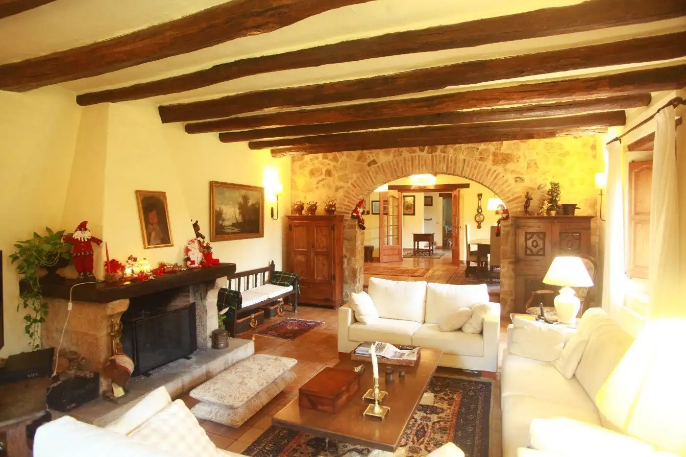 Wohnzimmer von Country house zum Verkauf in Santa Cristina d'Aro mit Terrasse, Abstellraum und Schwimmbad