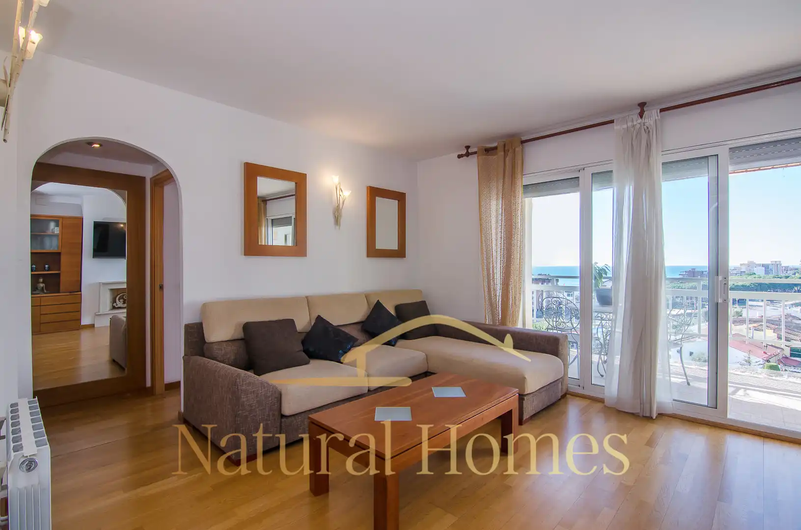 Sala d'estar de Apartament en venda en Sant Vicenç de Montalt amb Calefacció, Terrassa i Traster