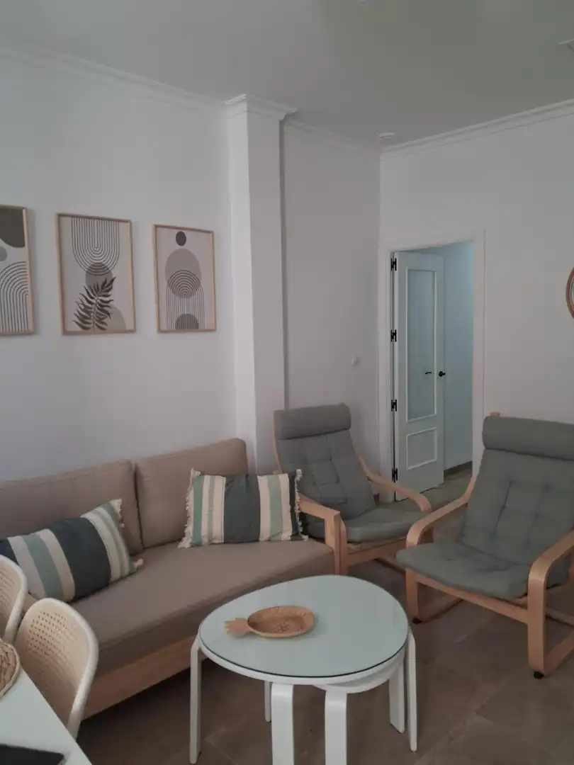 Sala d'estar de Pis de lloguer en Cádiz amb Moblat i Balcó