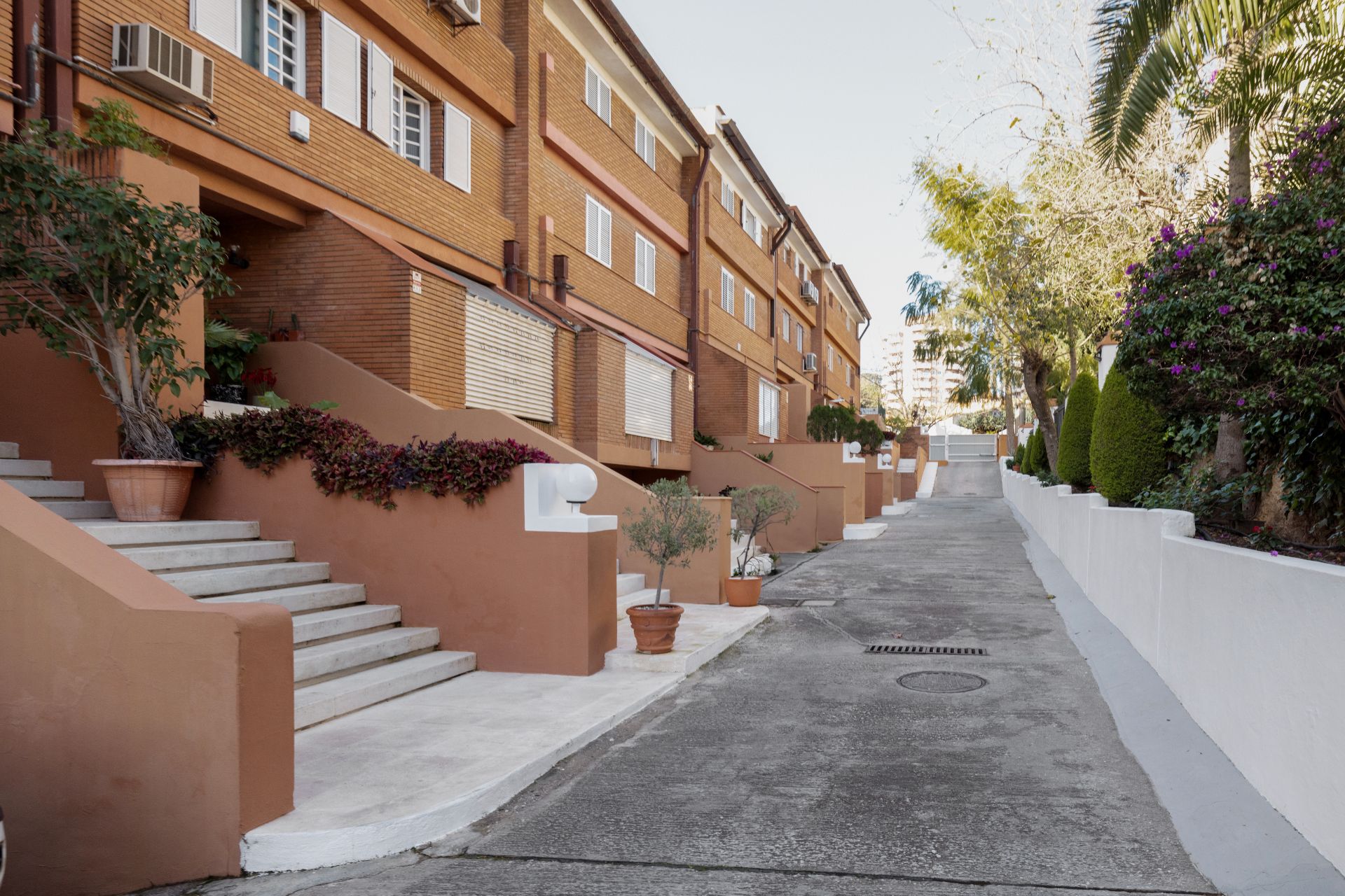 Exterior view of Single-family semi-detached for sale in Málaga Capital  with Air Conditioner, Heating and Private garden