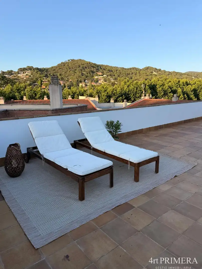 Terraza de Dúplex de alquiler en Vallromanes con Aire acondicionado, Calefacción y Parquet