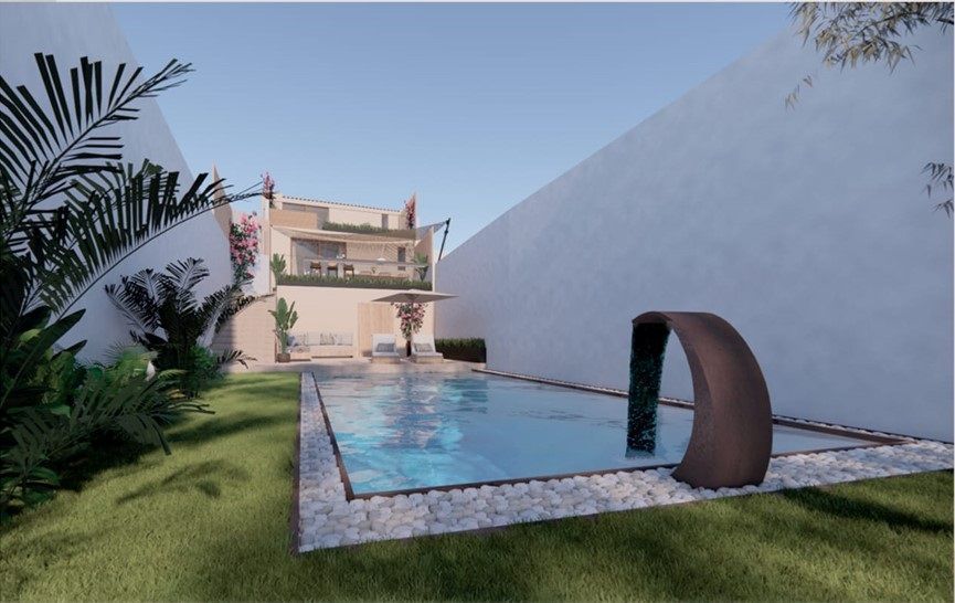 Piscina de Casa adosada en venda en Campanet amb Jardí privat, Terrassa i Traster