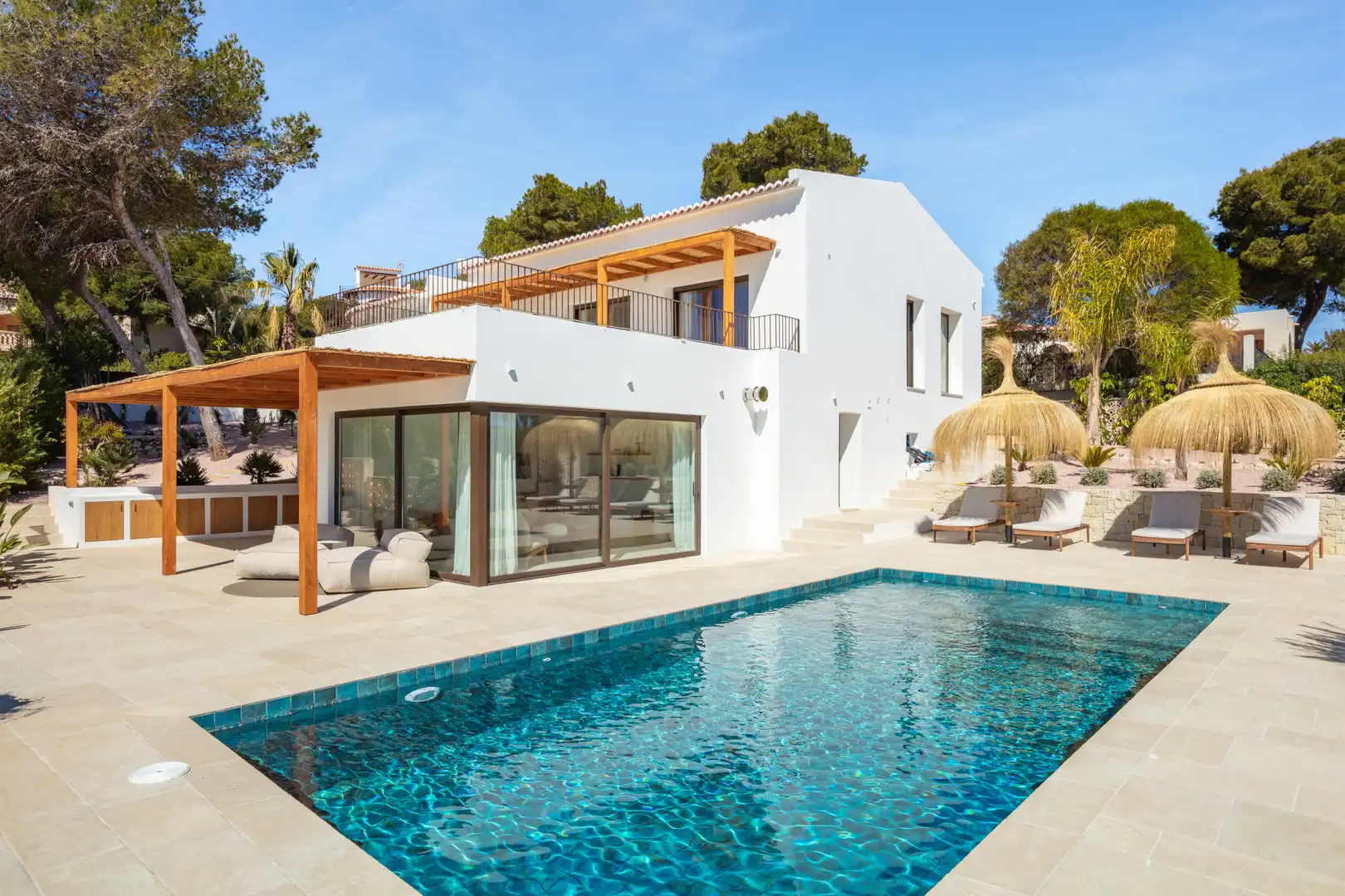 Vista exterior de Casa o chalet en venta en Jávea / Xàbia con Aire acondicionado, Jardín privado y Terraza