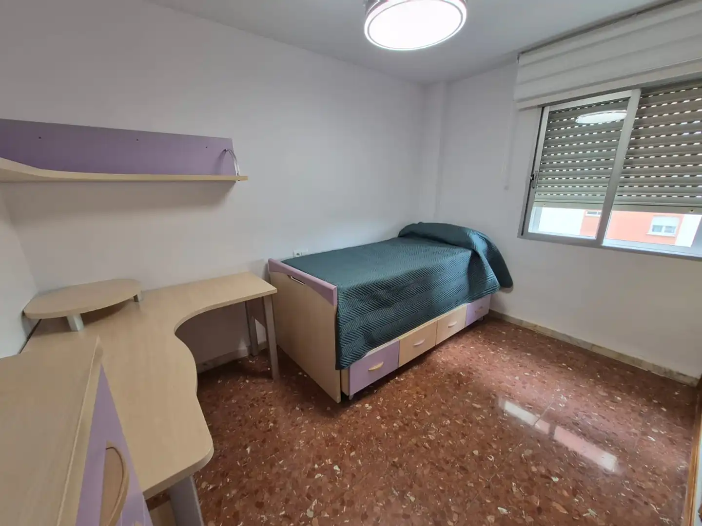 Schlafzimmer von Wohnung zur Miete in Málaga mit Klimaanlage, Heizung und Terrasse