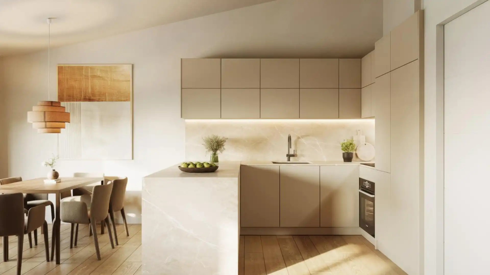 Küche von Wohnung zum Verkauf in Torredembarra mit Heizung, Ofen und Mikrowelle