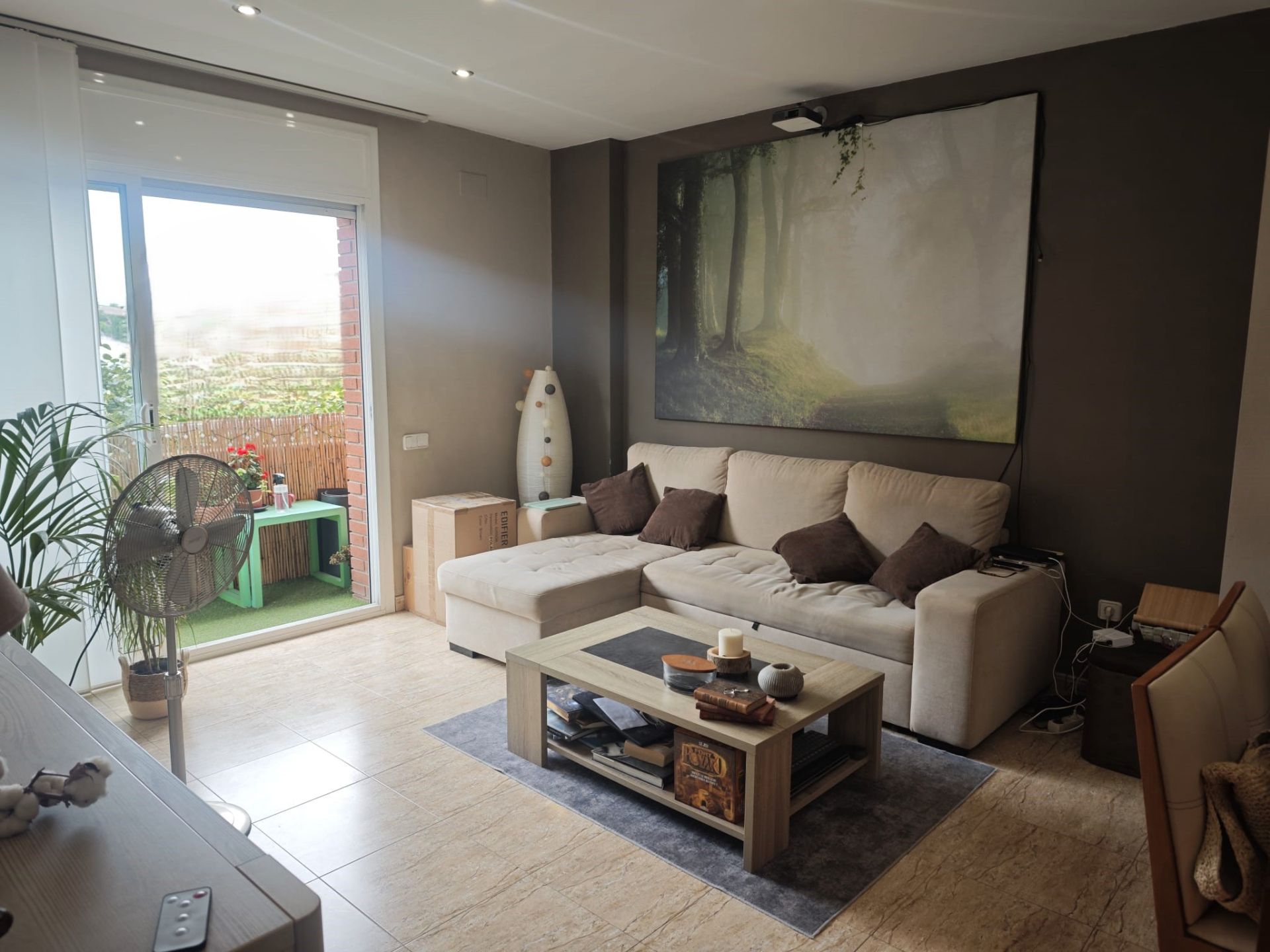 Sala de estar de Piso en venta en Sant Antoni de Vilamajor con Calefacción y Balcón