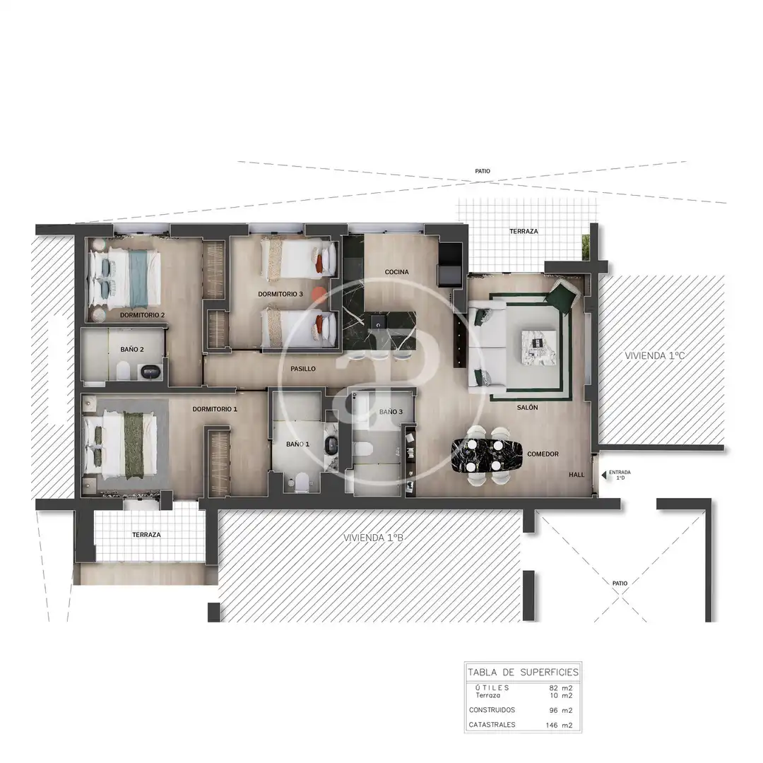 Piso en venta en Madrid con Aire acondicionado, Calefacción y Terraza