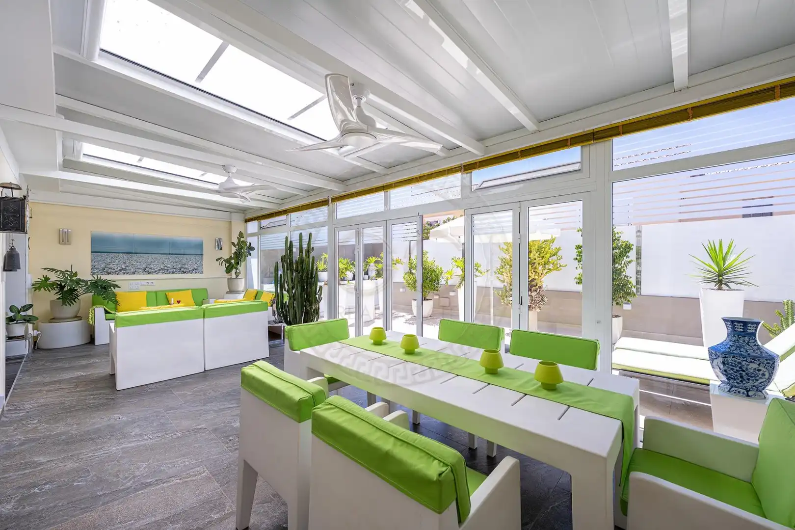 Terraza de Casa adosada en venta en San Bartolomé de Tirajana con Aire acondicionado, Jardín privado y Terraza