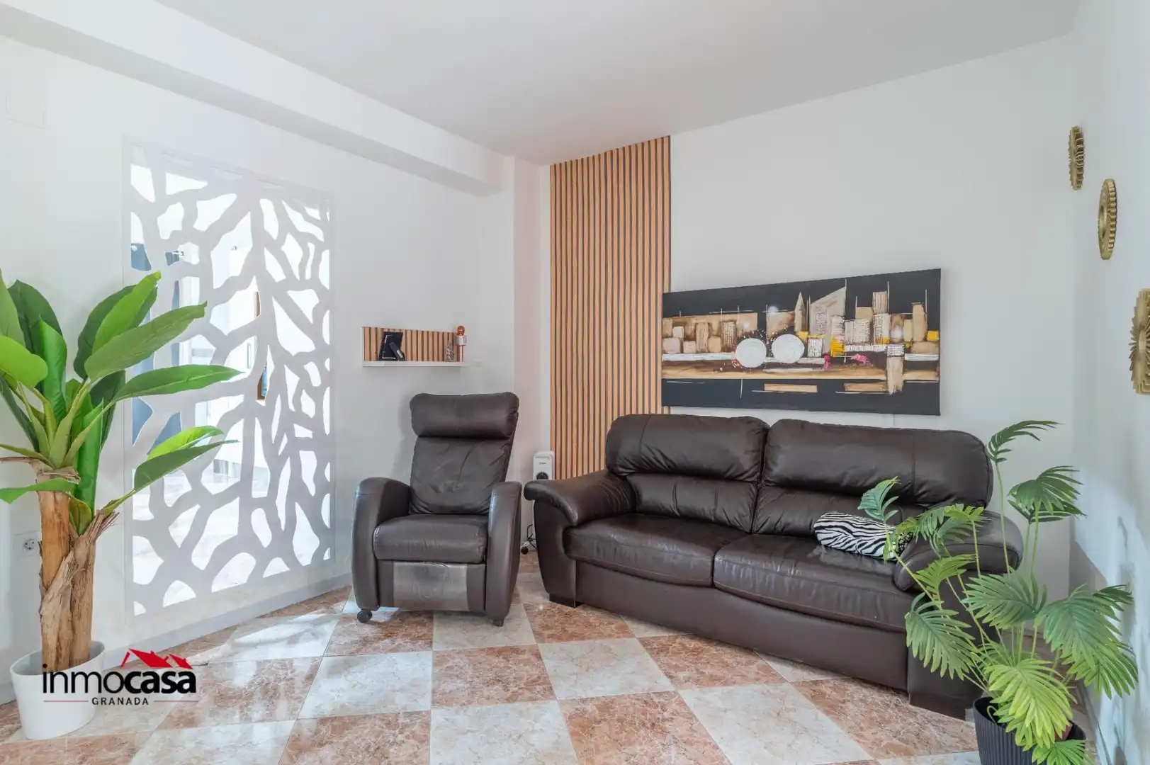 Sala d'estar de Casa adosada en venda en Atarfe amb Calefacció, Terrassa i Piscina