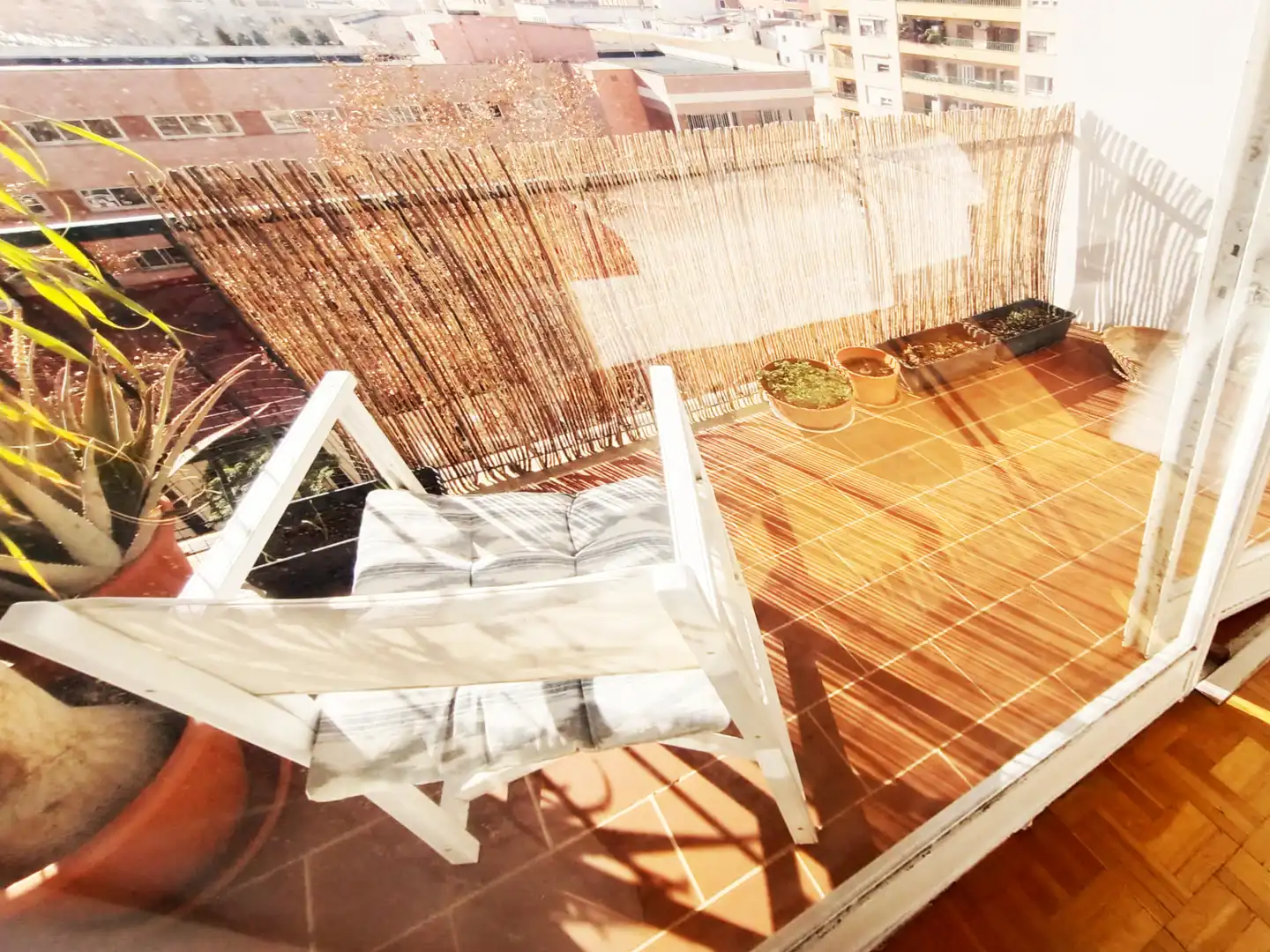 Terrasse von Wohnung zum Verkauf in  Palma de Mallorca mit Klimaanlage, Parkett und Abstellraum