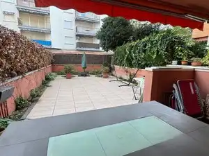 Terrasse von Wohnung zur Miete in Torredembarra mit Klimaanlage, Heizung und Privatgarten