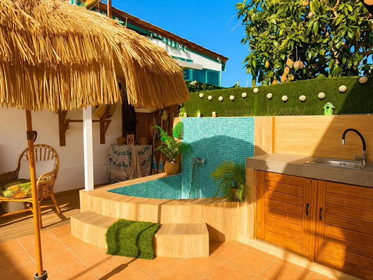 Terraza de Casa o chalet de alquiler en San Bartolomé de Tirajana con Aire acondicionado, Terraza y Piscina