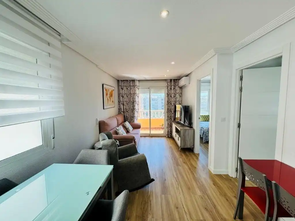 Sala d'estar de Apartament en venda en Guardamar del Segura amb Aire condicionat, Moblat i Balcó