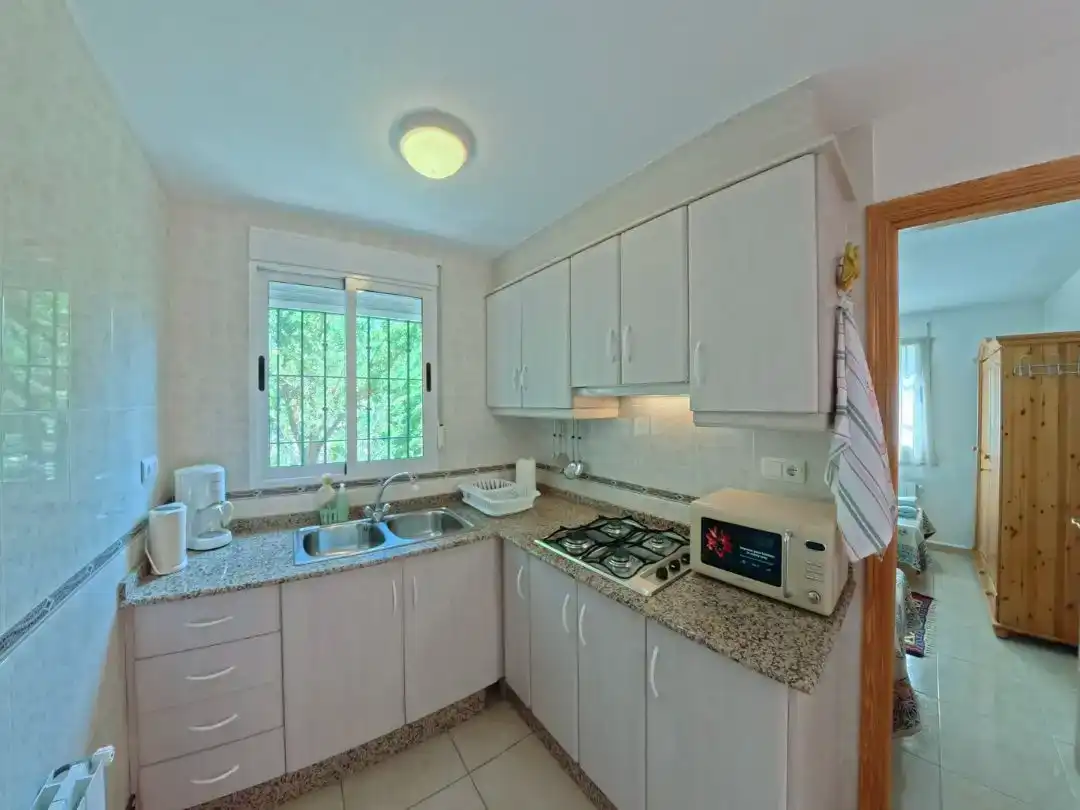 Kitchen of Flat for rent in Tibi  with Air Conditioner, Private garden and Swimming Pool