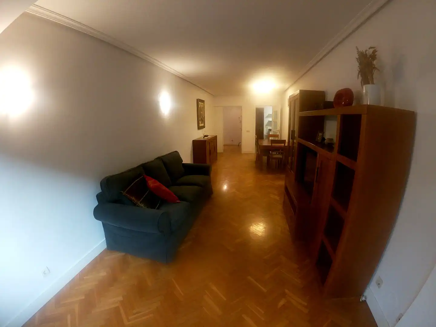 Sala d'estar de Pis de lloguer en Donostia - San Sebastián  amb Calefacció, Parquet i Moblat