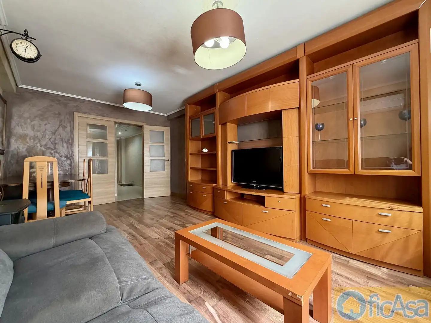 Living room of Flat for sale in Castellón de la Plana / Castelló de la Plana  with Air Conditioner, Parquet flooring and Balcony