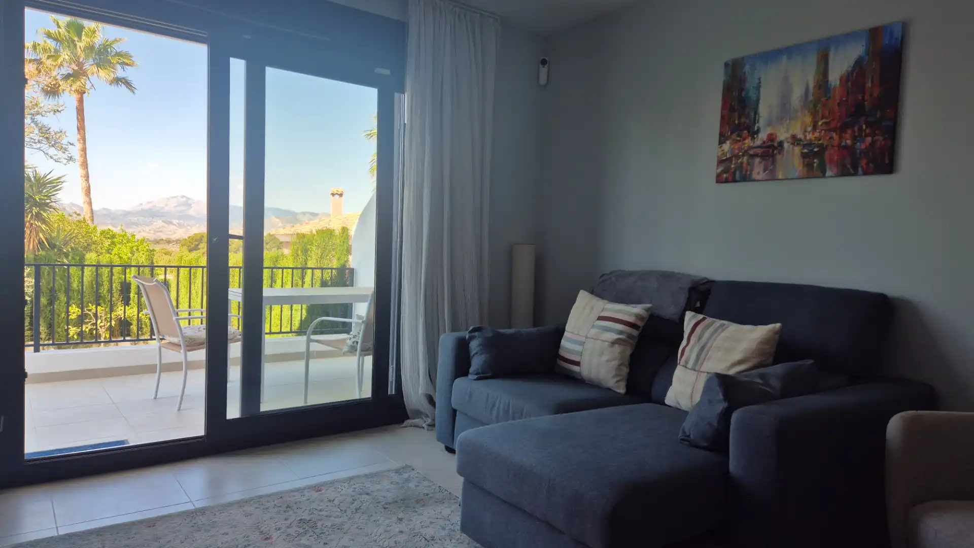 Sala de estar de Casa o chalet en venta en Busot con Aire acondicionado, Calefacción y Jardín privado