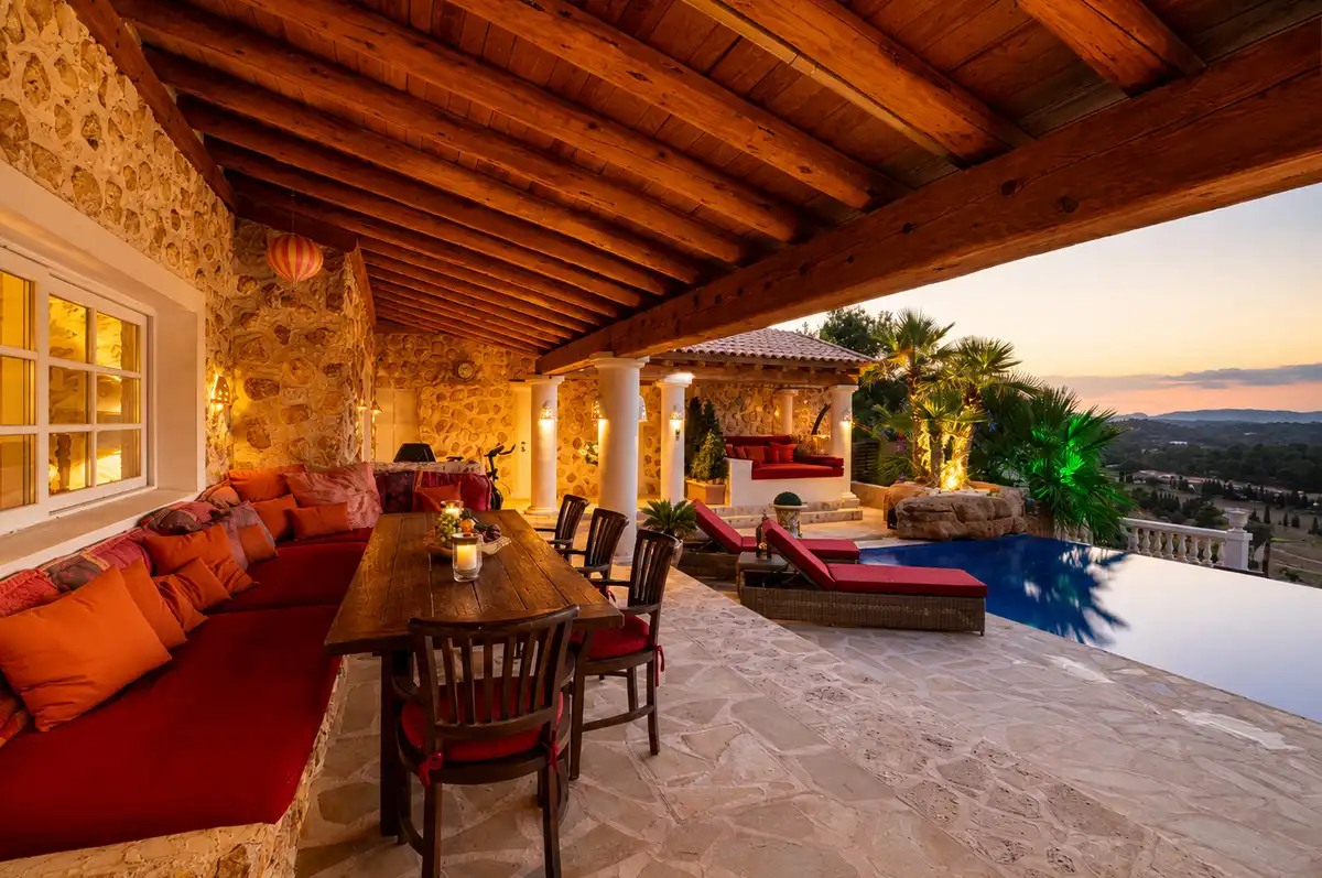 Terrace of Houses for rent in Santa Eulària des Riu  with Air Conditioner, Heating and Private garden